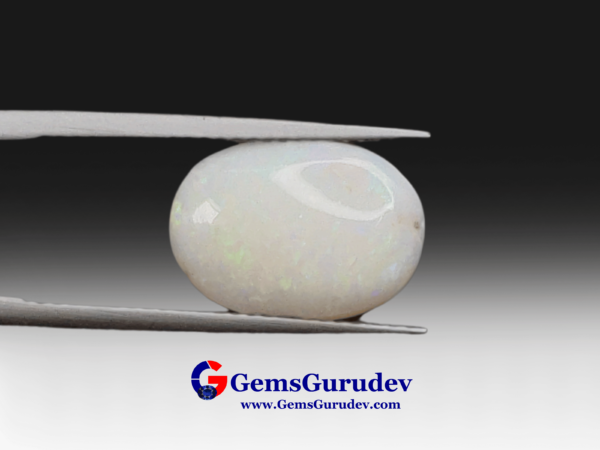 White Opal With Fire - 2.44 Carats