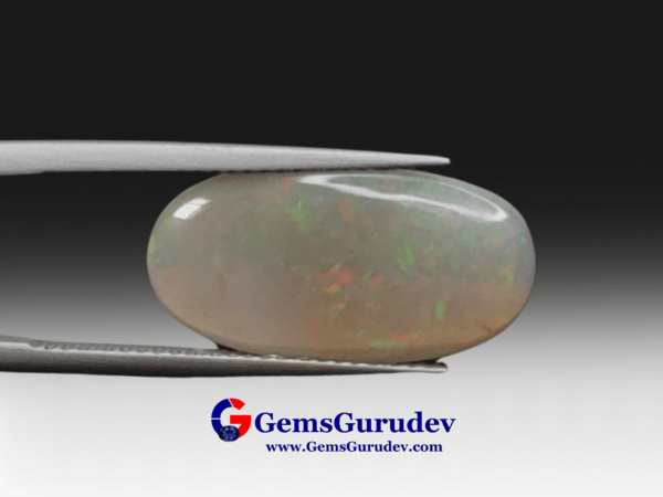 White Opal With Fire - 6.94 Carats